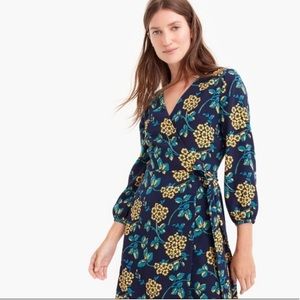 JCrew Floral Wrap dress in Crepe 365 Sz 4